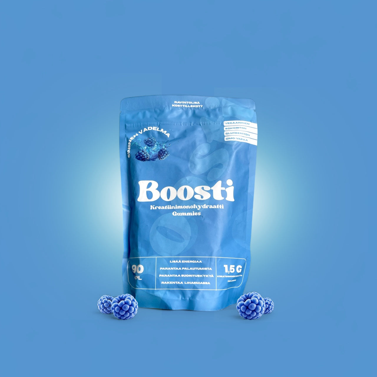Boosti Kreatiini Monohydraatti Gummies BLUE RASPBERRY